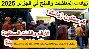 تصل إلى 15%.. زيادة منح التقاعد في الجزائر 2025 وهذه خطوات الاستعلام